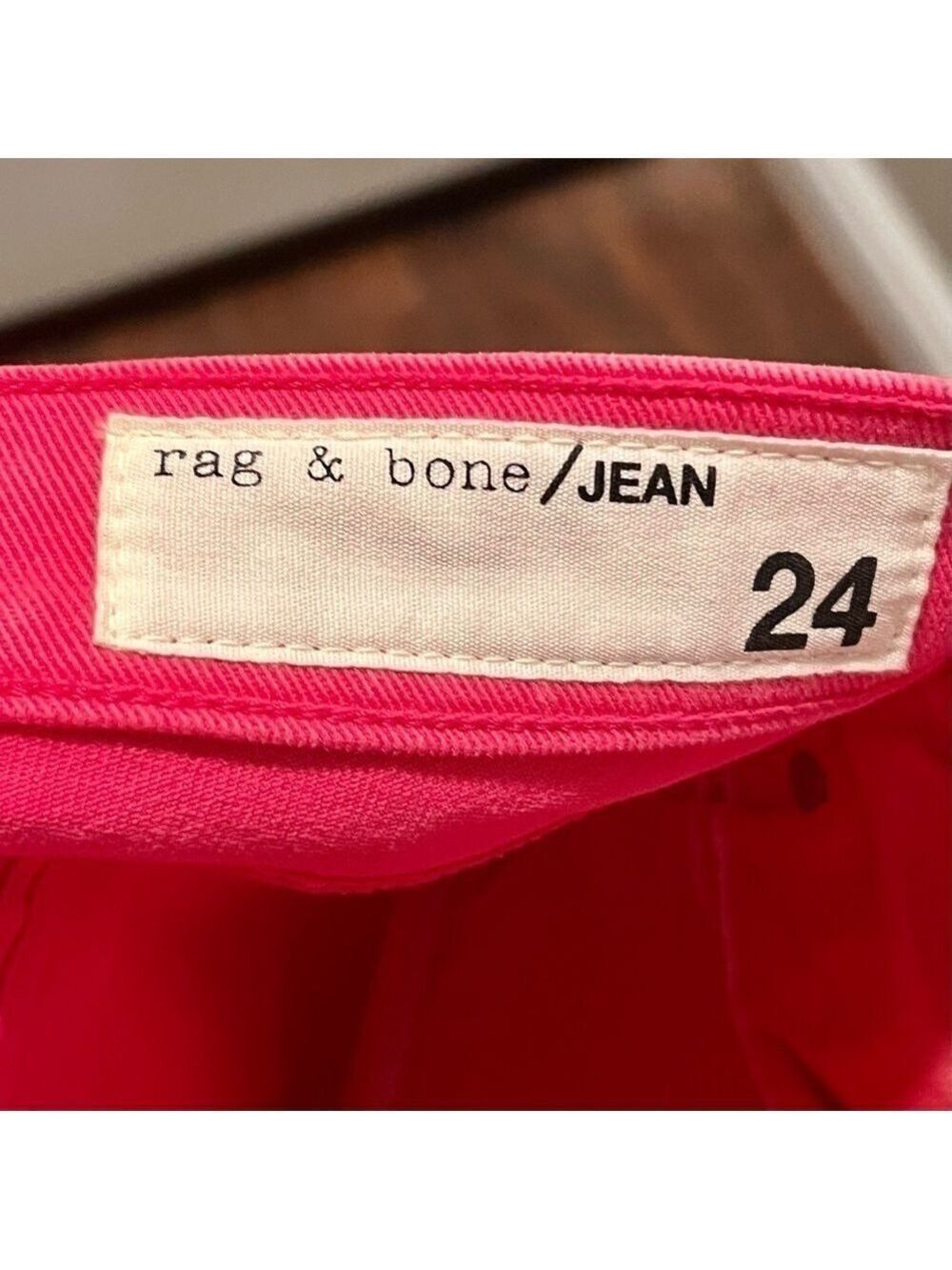 rag & BONE hot pink skinny high rise jeans. Size 24 - Picture 4 of 9